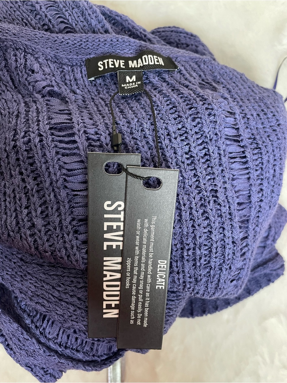 Steve Madden Sleeveless Knit Midi Dress in Vintage Blue - Picture 8 of 9
